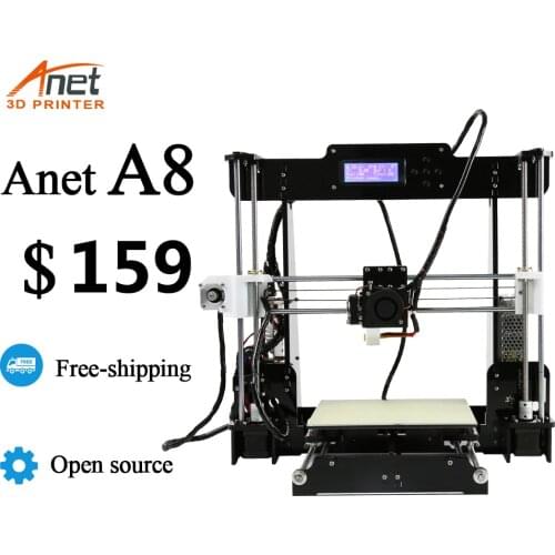 Anet A8 3D Printer Machine Printing DIY Kit High presecion Hotend And Extruder Affordable 3D Drucker Large Size Entry-level