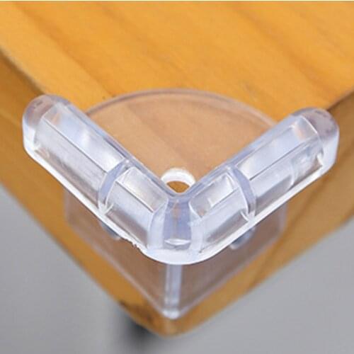 4pcs Transparent right angle table corner anti-collision angle Safety Silicone Protector Corner Table Edge Protection Corner