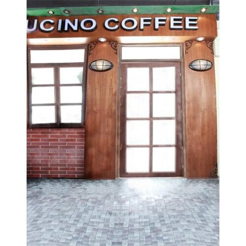 5x7ft Brick Floor Coffee Store Photography Backdrops Photo Props Studio Background