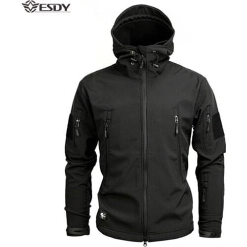 Shark Soft Shell Military Tactical Jacket Men Waterproof Warm Windbreaker US Army Clothing Winter Big Size Men Camouflage Jacket