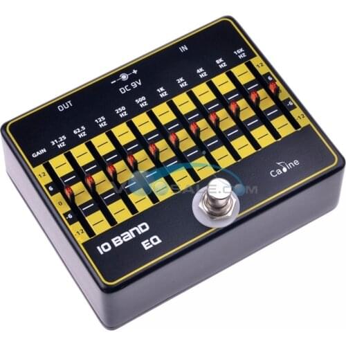 Caline CP-24 10-Band EQ Guitar Effect Pedal Effect True Bypass Guitar Pedals Accessories Aluminium Alloy Guitar Parts EQ Pedals