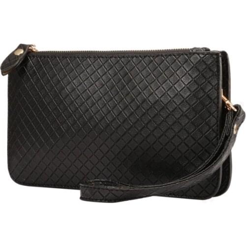 Checked Pattern Hangbag Wallet Case for BLU Grand Energy/Max/X/M