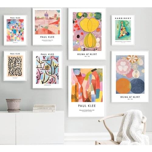Colorful Abstract Flowers Color Block Wall Art Canvas Painting Nordic Posters And Prints Wall Pictures For Living Room Decor