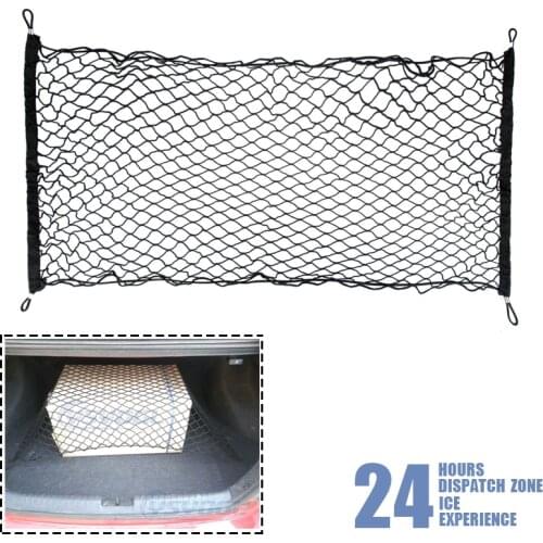 For Hyundai Creta IX25 IX35 I30 i40 Tucson Solaris Santa Fe Car Trunk Luggage Storage Cargo Organiser Nylon Elastic Mesh Net