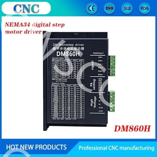 Free shipping Stepper motor driver Dm860H Microstep Motor Two-phase DC motor speed controller for 57 86 stepper motor Nema 23 34