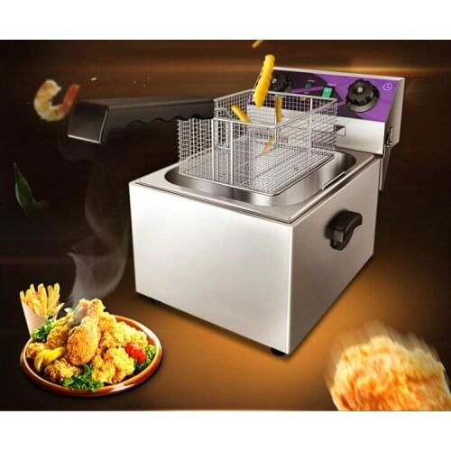 Electric Deep Fryers blast furnace single cylinder oil fryer commercial 10L thickened with time electric Fried NEW