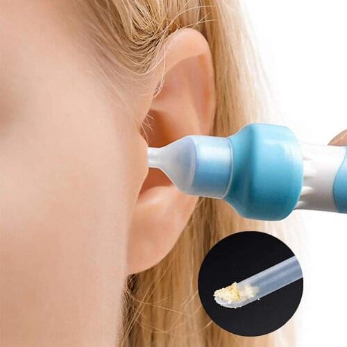Electric Cordless Safe Vibration Painless Vacuum Ear Wax Pick Cleaner Remover Spiral Ear-Cleaning Device Dig Wax Earpick