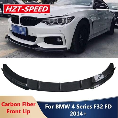 F32 FD Style Real Carbon Fiber Front Lip Shovel Bumper Car Body Kit For BMW 4 Series F32 2014 Up Modification