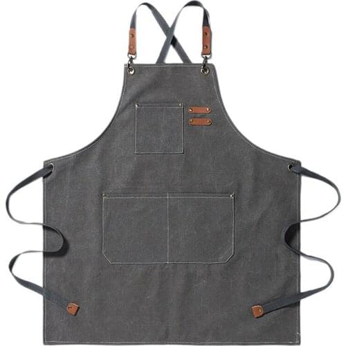 Chef Apron Coffee Shop and Hairdresser Chef Protection Suit Bib Cooking Kitchen Aprons for Women Man Apron
