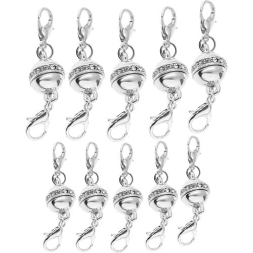5pcs Carabiner Ball Swivel Hook Clips Buckles For Making Necklaces, Bracelets