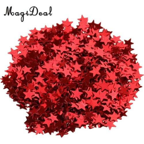 Red Gold Star Table Confetti Wedding Birthday Party Scatter DIY 6mm