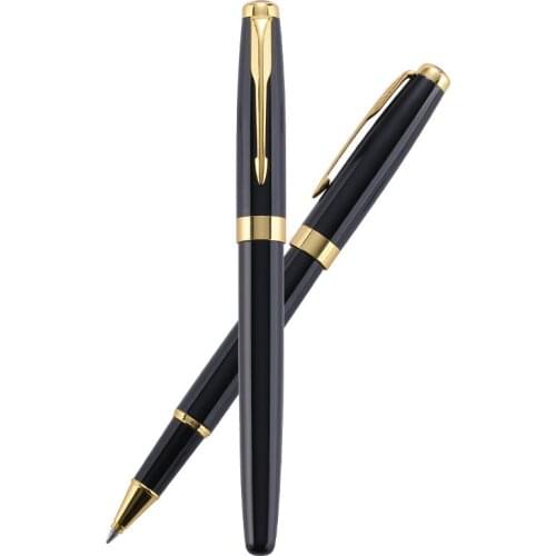 Best Selling Metal Gel Pen Business Gift Metal Pen Student Teacher Office Stationery Simple Black Style Quality Office Gel Pen