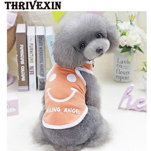 Fashion Dog Vest Clothes Cat Teddy Puppy Pajamas Sweater Printed Smile Hoodies for Small Middle Dogs Pet Clothing Product