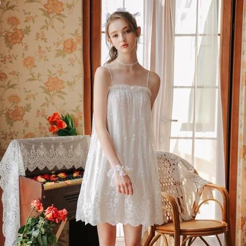 Nightwear For Female Sexy Nightdress Spaghetti Strap Lingerie Sleepwear Lace Sleevless Nightdress Sexy Pajamas Onesis Women