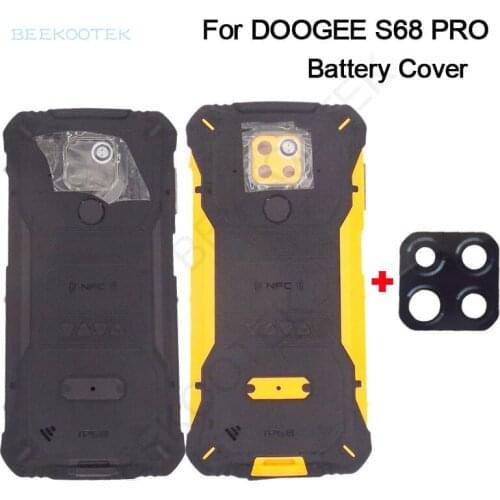 New Original Back Cover Battery Case Lens+Loudspeaker+Fingerprint+MIC+Power Cable+Receiver Replacement For Doogee S68 Pro Phone