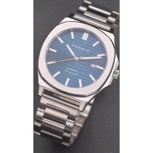 Parnis 42MM Mechanical Automatic Men Watches Clock Top Brand Luxury Diver Sapphire Crystal Mens Watch Relogio Masculino 2019