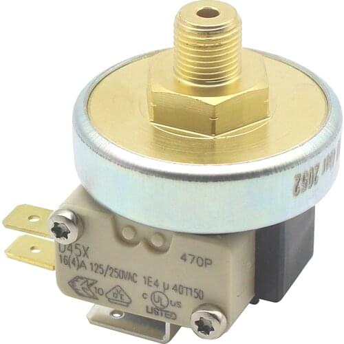 Jiayin 3 / 4 / 5 /6 / 8 /10 Bar AC 125 - 250V 1/4" Steam Generators Gas Iron Pressure Switch Aries Boiler Vacuum Accessories
