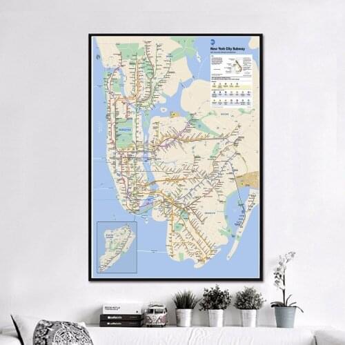 World Subway Metro Map Posters and Prints Wall art Decorative Picture Canvas Painting For Living Room Home Decor Unframed