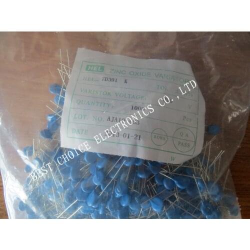 100Pcs Commonly Varistor Varistors Resistor 7D391 7D391K 390V High Quality