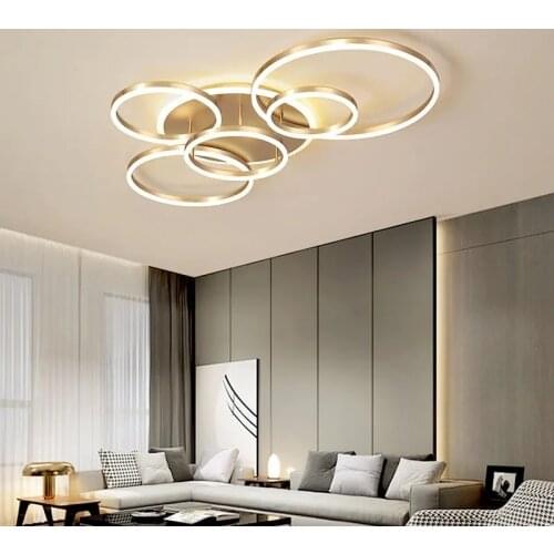 ​​Modern LED Ring Ceiling Chandelier Remotely Control Chandelier For Living Room Restaurant Ceiling Chandelier Lamp Lighting