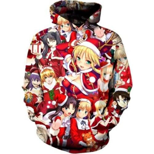 Magic Anime 3d Hoodies Harajuku Christmas Fate Extra Last Hoody Autumn/winter Pullover Lovers Streetwear Sweatshirts Men Jacket
