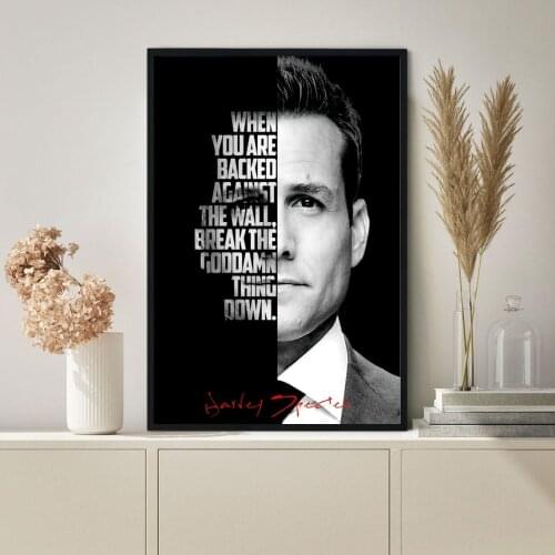 Harvey Specter Inspirational Quote, Art Poster Classic Vintage Hot Sale Canvas Poster Wall Painting Home Decoration (No Frame)