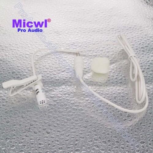 MICWL MO35 White Color Lavalier Lapel Clip On Omni-Directional Microphone for PC Computer Laptop 3.5mm Jack