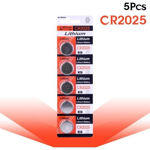 YCDC 5pcs 3V CR2025 ECR2025 BR2025 DL2025 Disposable Watch Button Coin Cells Lithium Battery