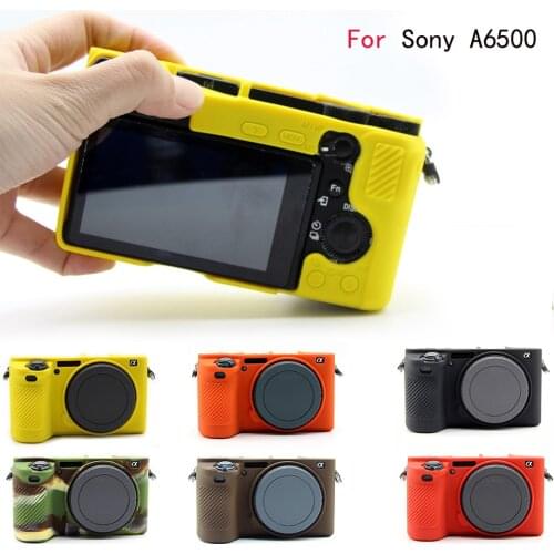 Rubber Silicone Armor Skin Camera Case Body Cover Soft Protector For Sony A6500 Camera bag protective shell Accessories