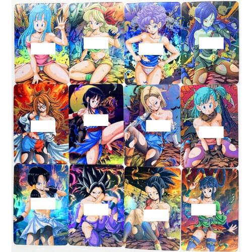 55pcs/set Acg Sexy Ranchi Bulma Videl Android 18 Toys Hobbies Hobby Collectibles Game Collection Anime Cards