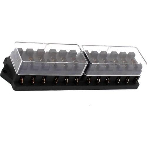 Car 12 Way Standard Blade Fuse Box Block Holder Socket Plug 12V 24V for car boat caravan camper