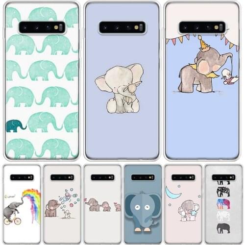 Cute Elephant Rabbit Bunny Phone Case for Samsung Galaxy S10 S20 Ultra Note 10 9 8 S9 S8 S7 J4 J6 J8 Plus Lite + Popular Cover C