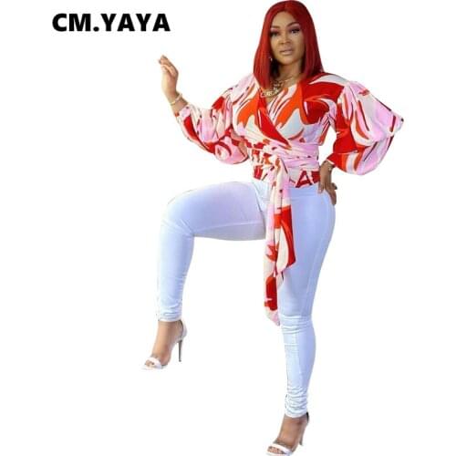 CM.YAYA Womens Chiffon Blouses