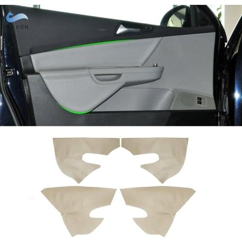 For VW Passat B6 2006 2007 2008 2009 2010 Car Interior Microfiber Leather Door Handle Panel Armrest Cover Trim