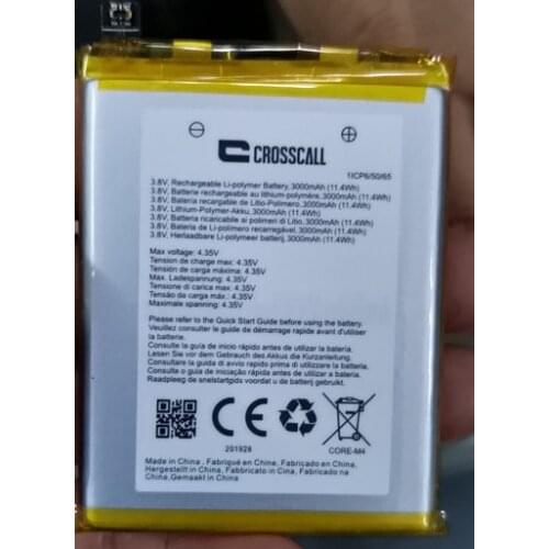 HUSHITONG New Battery 3000mAh/11.4Wh Battery for Crosscall Core-M4 Core M4 CoreM4 1ICP/6/50/65 Mobile Phone Batteries