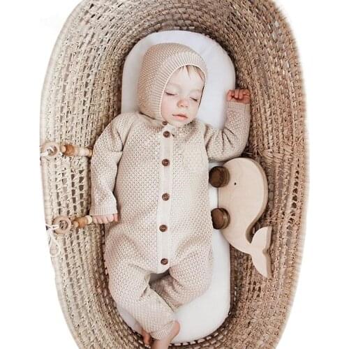 Baby Girl Romper Knitted Cotton Toddler Jumpsuit For Boys Infant Toddler Jumpsuit Romper With Hat For Kids Newborn Baby Clothes