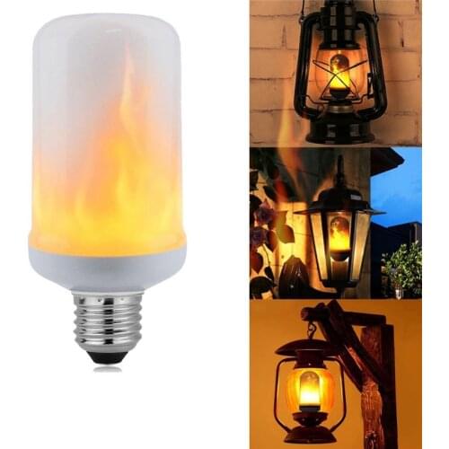 Creative 3 modes+Gravity Sensor 12W E27 E14 B22 Flame Bulb 85-265V LED Flame Effect Fire Light Bulbs Flickering Emulation Decor