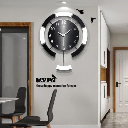 Cool Simple Clock Wall Clock Living Room Creative Wood Clock Household Art Decoration Quartz Clock Electronic, Wall Clocks