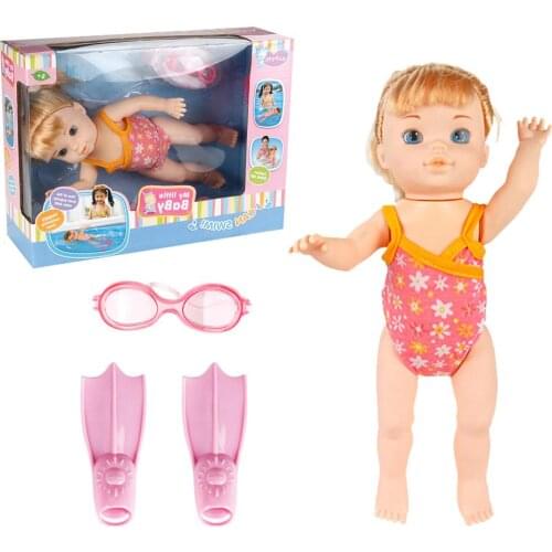 Summer Baby Swimming Doll Waterproof Education Smart Electric Dolls Joint Movable Swim Dolls Infant Toys For Girls Random Color