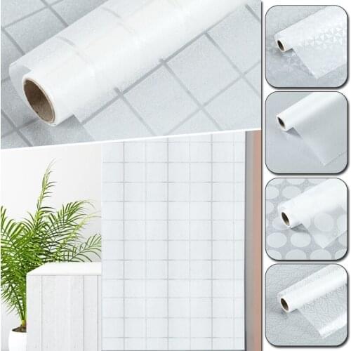 3D Matte Window Film Stained Glass Decorative Uv Window Sticker Privacy Frosted Self Adhesive Film Window Decal For Window Glass