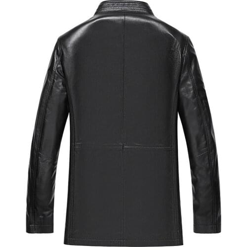2020 Mens Leather Spring Autumn Jacket Men Genuine Sheepskin Coat Streetwear Motorcycle Long Jackets JLK18SBO3509 MY1869