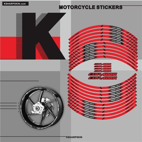 New sale Motorcycle tyre Stickers inner wheel reflective decoration decals For HONDA CBR400R cbr 400r