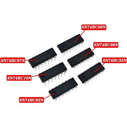 10PCS SN74HC00N SN74HC02N SN74HC07N SN74HC08N SN74HC10N SN74HC32N DIP - 14 74HC00 74HC02 74HC07 74HC08 74HC10 74HC32 New Chip