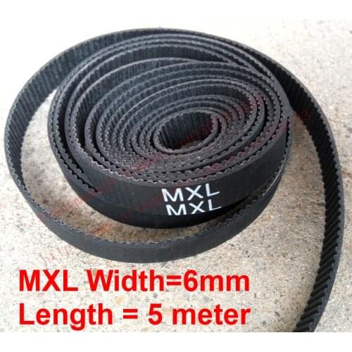 Whole sale 5 meter MXL open Timing belt Pitch 0.08"(2.032mm) Neoprene width 6mm MXL Timing belt pulley free shipping