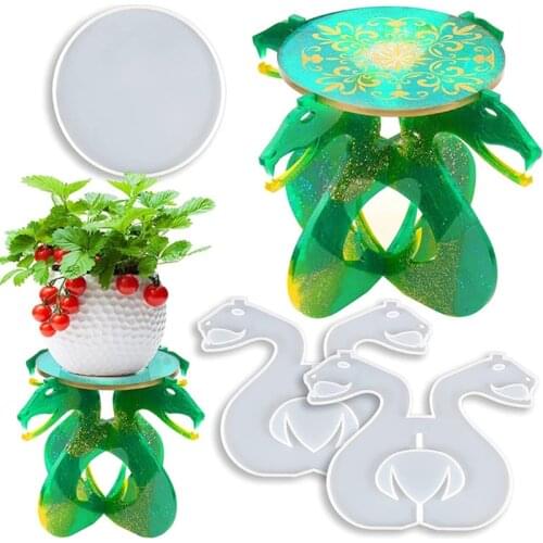 Snake-shaped Shelf Flower Pot Holder Mold Jewelry Epoxy Resin Casting Jewelry Making Resin Diy Craft Home Decoration