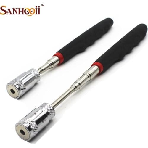 SANHOOII Portable Extending Strong Magnetic Pick Up Stick With Light 19.2-79cm Pickup Telescopic Magnet Rod Tools