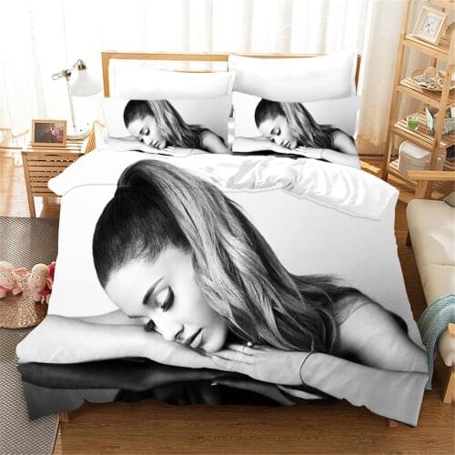 Gray Series Singer Duvet Cover Sets Girl Character Bedding Set Simple Quilt Cover Single Double Queen Bed Linens