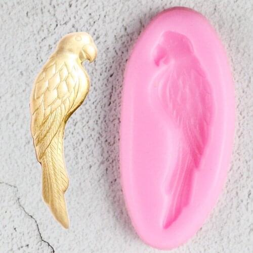 Cute Parrot Bird Fondant Silicone Mold For Kitchen Baking Chocolate Pastry Candy Clay Making Cupcake Lace Decoration Tools