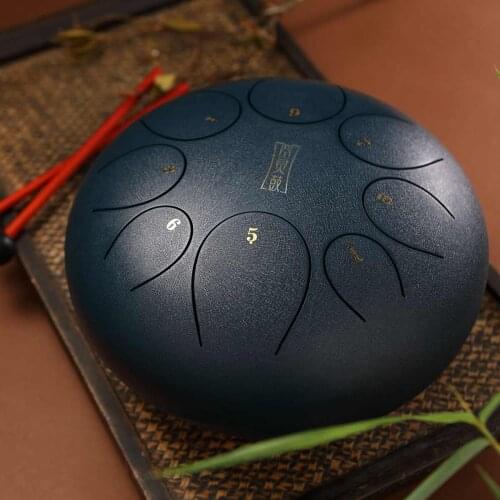 Steel Tongue Drum 10 Inch Handpan Drum Steel 8 Notes Tone C Percussion Instrument Drum Set for Meditation Yoga