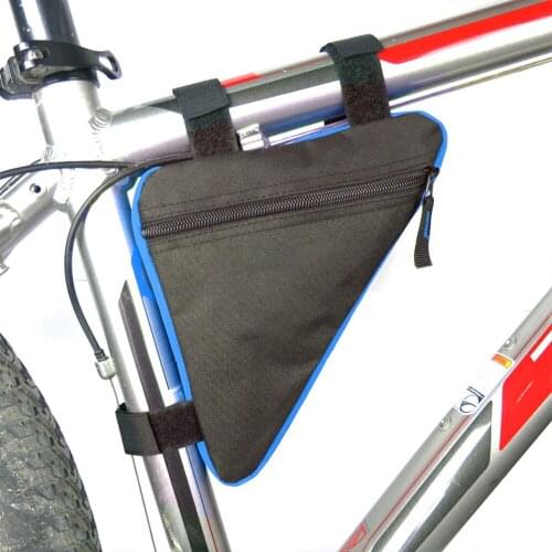 1L Capacity Bicycle Tripod Bag, Bicycle Storage Tube Bag Triangle Bag Mountain Bike Tool Bag Saddle Bag